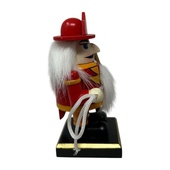 Number 1 Firefighter Nutcracker Figurine 5" Tall Hand Painted Wooden Home Decor - Picture 5 of 10